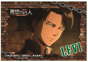 進撃の巨人　リヴァイ 缶バッジ　スクエア缶バッジ スクエア缶バッジ 進撃の巨人 リヴァイ[PROOF]《在庫切れ》