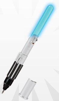 スターウォーズ ライトセイバーペン 缶ペンケース付き ( 青