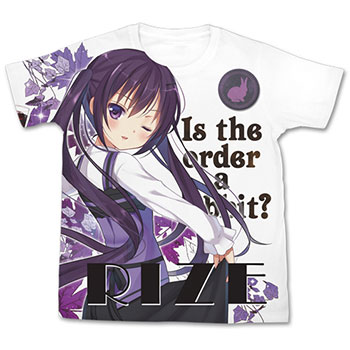 ご注文はうさぎですか？？ リゼ フルグラフィックTシャツ/ホワイト-M[コスパ]