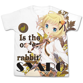 ご注文はうさぎですか？？ シャロ フルグラフィックTシャツ/ホワイト-S[コスパ]