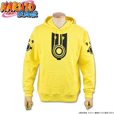 NARUTO-ナルト-疾風伝 ナルト九尾チャクラモードパーカー 黄色 S