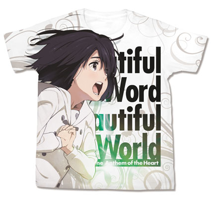 心が叫びたがってるんだ。 フルグラフィックTシャツ/ホワイト-M[コスパ]《在庫切れ》