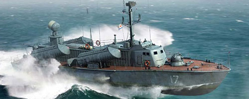 1/72 ソビエト オーサ級ミサイル艇 OSA-2 プラモデル[Merit International]《在庫切れ》