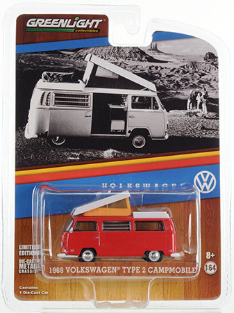 1/64 1968 Volkswagen Type 2 (T2B) Camper Van (Hobby