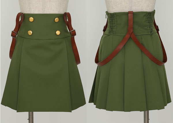 がっこうぐらし！ 巡ヶ丘学院高等学校女子制服 スカートセット緑ver./レディース-L[コスパ]【同梱不可】【送料無料】《在庫切れ》