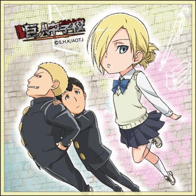 進撃！巨人中学校 マイクロファイバーハンカチ アニー・ライナ