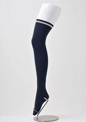 【新品】long mania オーバーニー ライン入りスーパーロングオーバーニーソックス [COSPATIO