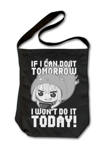 干物妹！うまるちゃん 今日はやらないショルダートート/ブラック（再販）[コスパ]《在庫切れ》