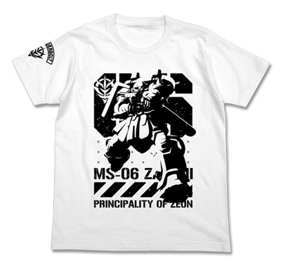 機動戦士ガンダム サンダーボルト サンダーボルト版ザクTシャツ/ホワイト-L[コスパ]