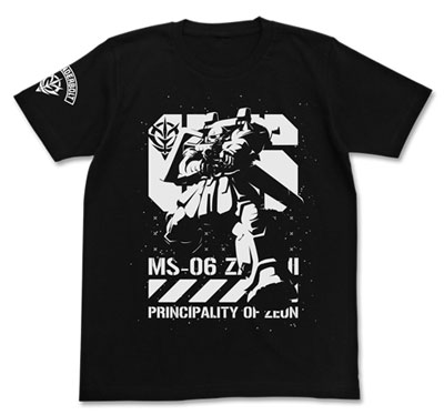 機動戦士ガンダム サンダーボルト サンダーボルト版ザクTシャツ/ブラック-L[コスパ]