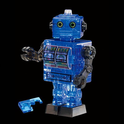 クリスタルパズル ブリキ ロボット・ブルー[ビバリー]《在庫切れ》