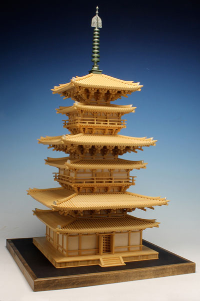 模型・プラモデル薬師寺の東塔の木で出来た置物