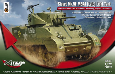 1/72 M5A1スチュアートMk.VI軽戦車後期型 「ポーランド軍第1機甲師団、ノルマンディー1944年8月18日」  プラモデル[ミラージュ]《在庫切れ》