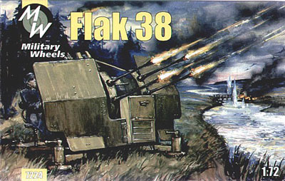 1/72 独FLAK38-20mm四連装対空機関砲 プラモデル[ミリタリーホイール