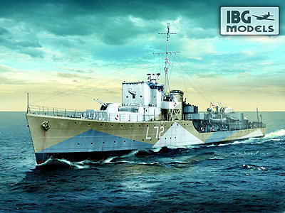 【中古】1/700 英ハントII級護衛駆逐艦・クヤヴィアク・ポーランド海軍1942年 プラモデル[IBG]