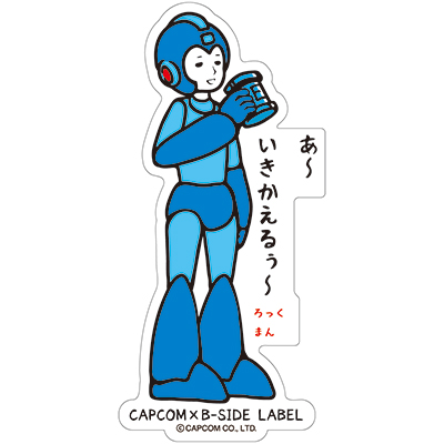 CAPCOM×B-SIDE LABELステッカー ロックマン ドリンク[B-SIDE