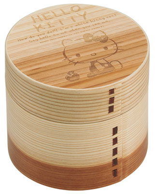 ハローキティ〈70年代〉 WLWBR1 曲げわっぱ丸型2段弁当箱[スケーター]《在庫切れ》