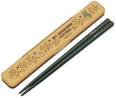 となりのトトロ〈ウッド風シリーズ〉 ABC3W 音の鳴らない箸・箸箱セット ハシ18cm ウッド風[スケーター]《在庫切れ》