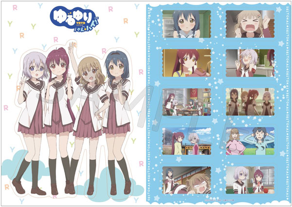 ゆるゆり さん☆ハイ！ A4ステッカー 生徒会・ブルー[キャラアニ