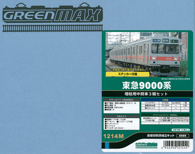 1214M 塗装済キット 東急9000系 増結用中間車3輛セット（再販