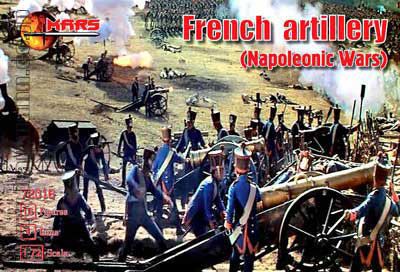 1/72 フランス砲兵4門16体ナポレオン戦争 プラモデル(ソフトプラ)（再販）[マース]《在庫切れ》