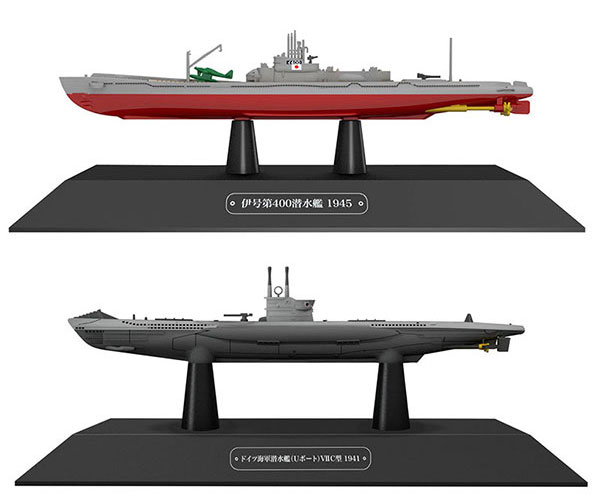 1/1100 日本海軍 伊400 ＆ ドイツ海軍 UボートVIIC型 潜水艦2隻セット