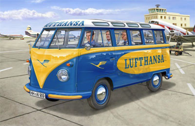 1/24 VW T1 サンバ バス “ルフトハンザ” プラモデル[ドイツレベル