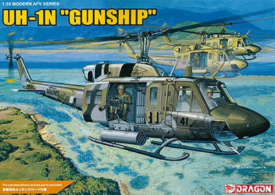 1/35 アメリカ海兵隊 UH-1N “ガンシップ” プラモデル（再販）[ドラゴン