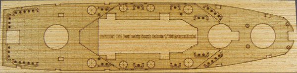 AWシリーズ 1/700 米・戦艦 サウスダコタ用木製甲板(H社607用)[アートウォックス]《在庫切れ》