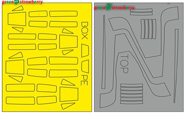 1/72 BTL A-4 Yウイング用マスク (バンダイ用)[グリーンストロベリー]《在庫切れ》