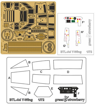 1/72 BTL A-4Yウイング用エッチング＆ディテールセット (バンダイ用)[グリーンストロベリー]《在庫切れ》