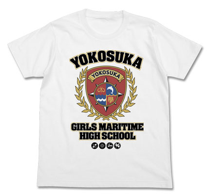 ハイスクール・フリート 横須賀女子海洋学校Tシャツ/ホワイト-S[コスパ]