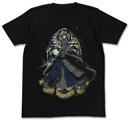 Fate/Grand Order アルトリア・ペンドラゴンTシャツ/ブラック-L（再販）[コスパ]《発売済・在庫品》
