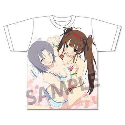 閃乱カグラ×UPPERS GIRL’S DOUBLE UPPER Tシャツ 雪泉＆両備 Lサイズ[ホビーストック]《在庫切れ》