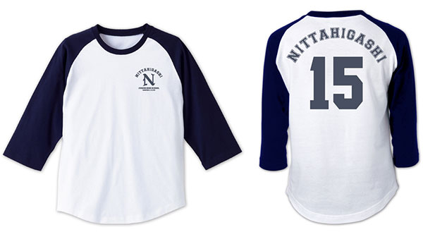 バッテリー 新田東中学校野球部ラグランTシャツ 原田巧Ver./ホワイト×ネイビー-L[コスパ]《在庫切れ》