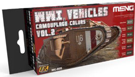 WWI車両 迷彩カラー Vol. 2 英軍、仏軍[MENG Model/AKインタラクティブ]《在庫切れ》