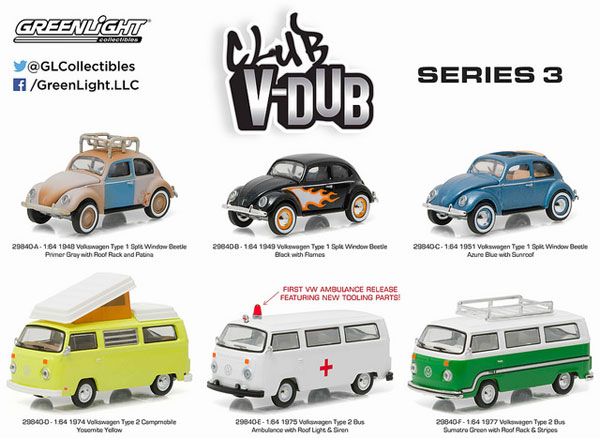 1/64 Club Vee-Dub Series 3 6個入りアソート[グリーンライト