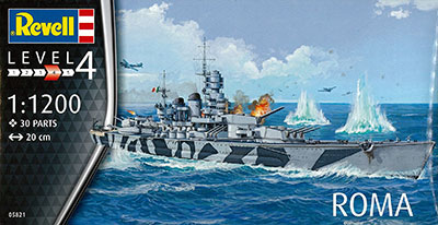 【中古】1/1200 イタリア海軍 戦艦 ローマ プラモデル[ドイツレベル]