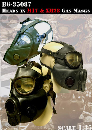 ベトナム戦争シリーズ 1/35 M17 ＆ XM28 ガスマスク付き ヘッド[BRAVO