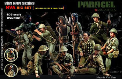 1/35 北ベトナム軍 ビッグセット(13体セット)[Paracel Miniatures