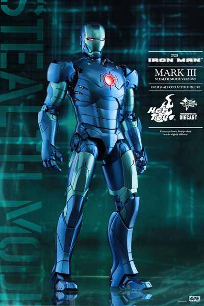 【中古】ムービー・マスターピース DIECAST アイアンマン 1/6 アイアンマン・マーク3(ブルー・ステルス版)(MARVEL原宿ポップアップストア限定)[ホットトイズ]