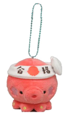 (未使用･未開封品)　めざせ合格! オクトパス ぬいぐるみマスコット 高さ9cm 0pbj0lf めざせ合格！オクトパス ぬいぐるみマスコット[三英貿易]《在庫