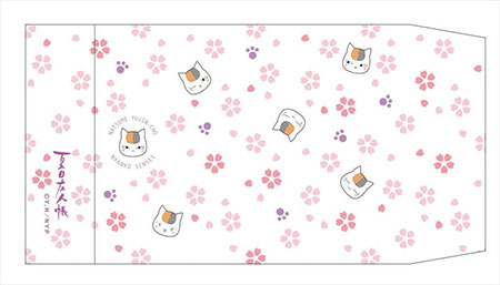 夏目友人帳 ちりめんブックカバー ニャンコ先生 (桜)[ペンギンパレード]《在庫切れ》