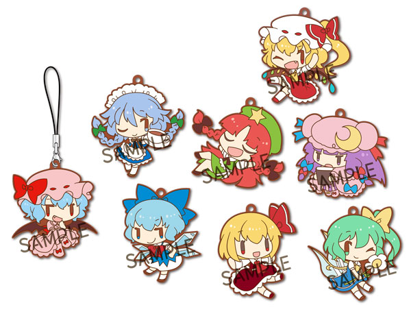 波天宮 東方Project トレーディングラバーストラップ 紅魔郷編 8個入り