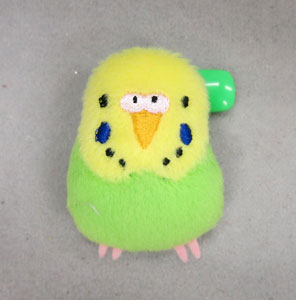 コトリコレクション ぬいぐるみバッジ セキセイインコ グリーン