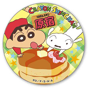 クレヨンしんちゃん　原宿限定　缶バッジ　パンケーキ　クレープ 原宿限定缶バッチ クレヨンしんちゃん/パンケーキ[ベルハウス