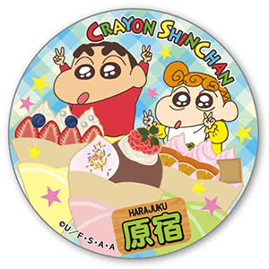 クレヨンしんちゃん　原宿限定　缶バッジ　パンケーキ　クレープ 原宿限定缶バッチ クレヨンしんちゃん/パンケーキ[ベルハウス