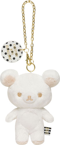 AY13601 モノクロリラックマ ぬいぐるみキーホルダー シロ[サンエックス]《在庫切れ》