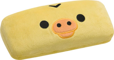 リラックマ　キイロイトリ　メガネケース　顔デザイン ケース　眼鏡　レア　合皮風 リラックマ キイロイトリ メガネケース 顔デザイン ケース 眼鏡