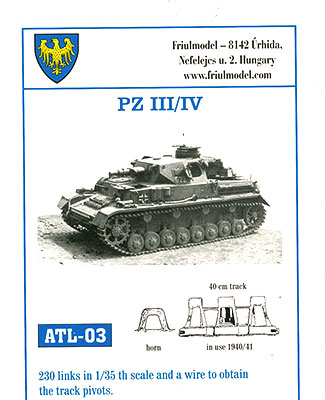 1/35スケール 金属製可動履帯シリーズ III号戦車(H型-J型) IV号戦車(E 